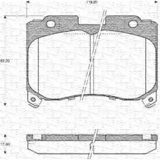 363702161118 MAGNETI MARELLI Комплект тормозных колодок, дисковый тормоз