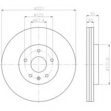 MDC2500 MINTEX Тормозной диск