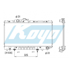 PA010105 KOYO P-tank corrugate-fin ass'y