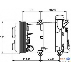 8FK 351 334-031 HELLA Компрессор, кондиционер