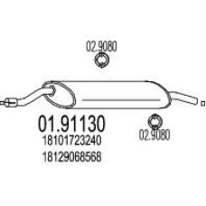 01.91130 MTS Глушитель выхлопных газов конечный