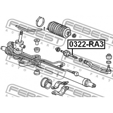0322-RA3 FEBEST Осевой шарнир, рулевая тяга