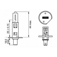 1 987 302 015 BOSCH Лампа накаливания, фара дальнего света; лампа нака