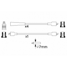 0 986 357 133 BOSCH Комплект проводов зажигания