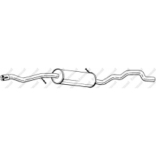 288-305 BOSAL Средний глушитель выхлопных газов