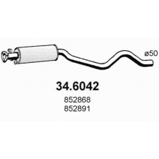 34.6042 ASSO Средний глушитель выхлопных газов