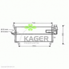 94-6209 KAGER Конденсатор, кондиционер