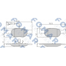 FO 901581 FOMAR ROULUNDS Комплект тормозных колодок, дисковый тормоз