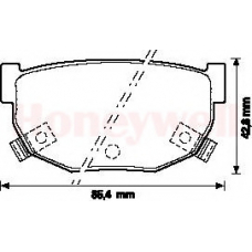 572130B BENDIX Комплект тормозных колодок, дисковый тормоз