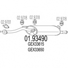 01.93490 MTS Глушитель выхлопных газов конечный