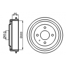 0 986 477 014 BOSCH Тормозной барабан