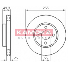 1032588 KAMOKA Тормозной диск