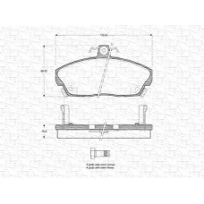 363702160859 MAGNETI MARELLI Комплект тормозных колодок, дисковый тормоз