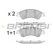 BP3527 BREMSI Комплект тормозных колодок, дисковый тормоз