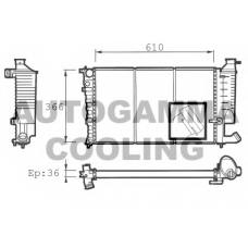 100230 AUTOGAMMA Радиатор, охлаждение двигателя