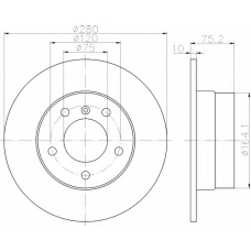 8DD 355 112-641 HELLA Тормозной диск