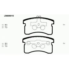 J3606015 NIPPARTS Комплект тормозных колодок, дисковый тормоз