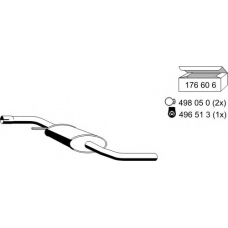 177016 ERNST Средний глушитель выхлопных газов