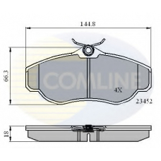 CBP0162 COMLINE Комплект тормозных колодок, дисковый тормоз