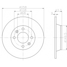 8DD 355 122-342 HELLA PAGID Тормозной диск