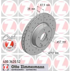 400.3620.52 ZIMMERMANN Тормозной диск