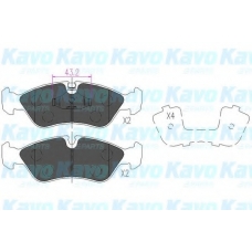 KBP-1004 KAVO PARTS Комплект тормозных колодок, дисковый тормоз
