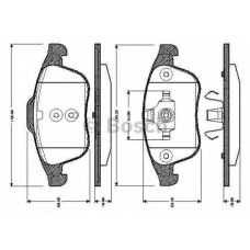 0 986 TB3 065 BOSCH Комплект тормозных колодок, дисковый тормоз