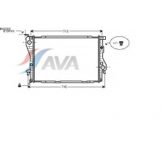 BW2202 AVA Радиатор, охлаждение двигателя