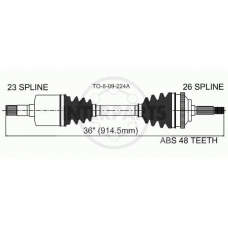 TO-8-09-224A InterParts Приводной вал