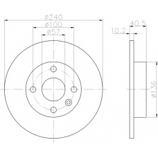 8DD 355 108-241 HELLA PAGID Тормозной диск