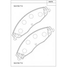 KD6576 ASIMCO Комплект тормозных колодок, дисковый тормоз