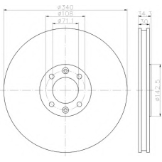 8DD 355 119-641 HELLA Тормозной диск