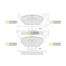 BD S004SP STARLINE Комплект тормозных колодок, дисковый тормоз