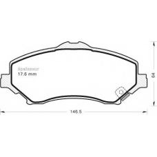 1096 MGA Комплект тормозных колодок, дисковый тормоз