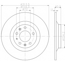 8DD 355 114-501 HELLA PAGID Тормозной диск