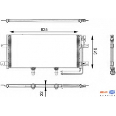 8FC 351 301-151 HELLA Конденсатор, кондиционер