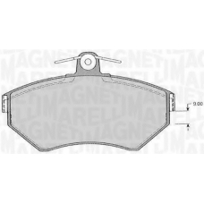 363916060389 MAGNETI MARELLI Комплект тормозных колодок, дисковый тормоз