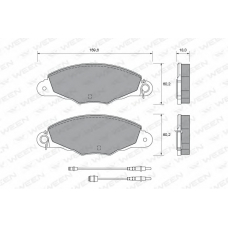 151-1794 WEEN Комплект тормозных колодок, дисковый тормоз