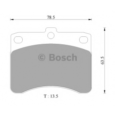 0 986 AB2 435 BOSCH Комплект тормозных колодок, дисковый тормоз