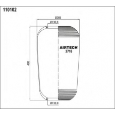 3716 Airtech Кожух пневматической рессоры