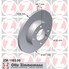 230.1103.00 ZIMMERMANN Тормозной диск