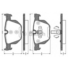 0 986 TB3 024 BOSCH Комплект тормозных колодок, дисковый тормоз