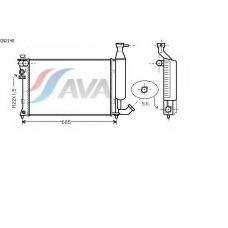 CN2140 AVA Радиатор, охлаждение двигателя