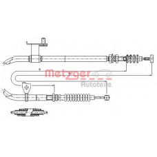 17.0543 METZGER Трос, стояночная тормозная система