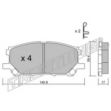 6340 TRUSTING Комплект тормозных колодок