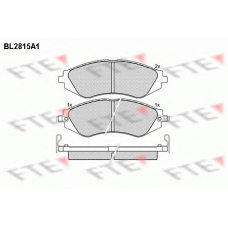 BL2815A1 FTE Комплект тормозных колодок, дисковый тормоз