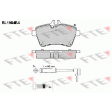 BL1984B4 FTE Комплект тормозных колодок, дисковый тормоз