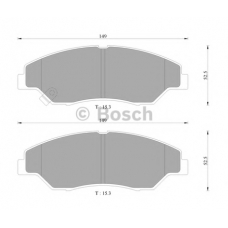 0 986 AB9 285 BOSCH Комплект тормозных колодок, дисковый тормоз