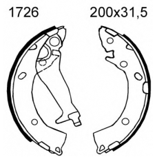 01726 BSF Комплект тормозных колодок