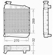 DRM24031 DENSO Радиатор, охлаждение двигателя